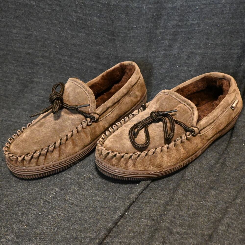 Lamo Men's 7 Moc Slip-On Casual Suede Shoes Faux Fur Lined